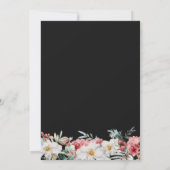 Black Christmas Botanical feestdag Kaart (Achterkant)