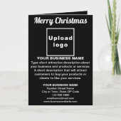 Black | Christmas | Business | gevouwen begroeting Kaart (Voorkant)