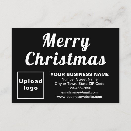 Black | Christmas | Business | Kleine platte groet Kaart (Voorkant)
