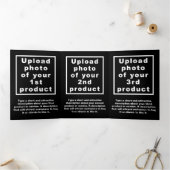 Black | Christmas | Business Trifold Kaart (Binnen)