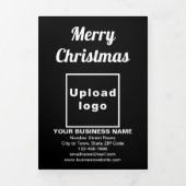Black | Christmas | Business Trifold Kaart (Cover)