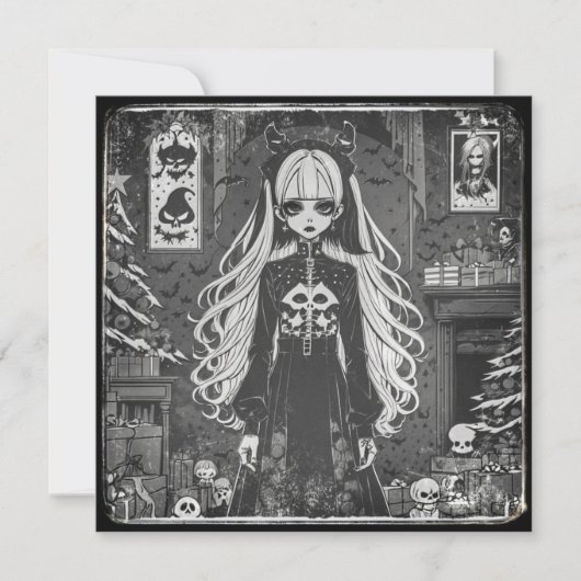 Black Christmas (navideña gris). Kaart (Voorkant)