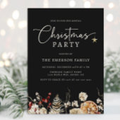 Black Christmas Party Kaart