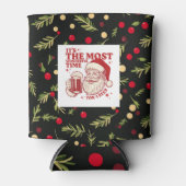 Black Christmas patterns Blikjeskoeler (Voorkant)