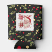 Black Christmas patterns Blikjeskoeler (Achterkant)