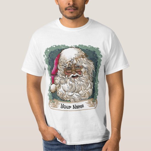 Black Christmas Santa T-shirts (Voorkant)