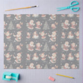 Black Christmas Santa Tree Snowman Tissuepapier (Craft)