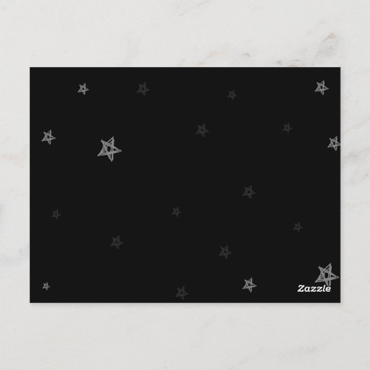 Black Christmas Tree Holiday Party Uitnodiging (Achterkant)