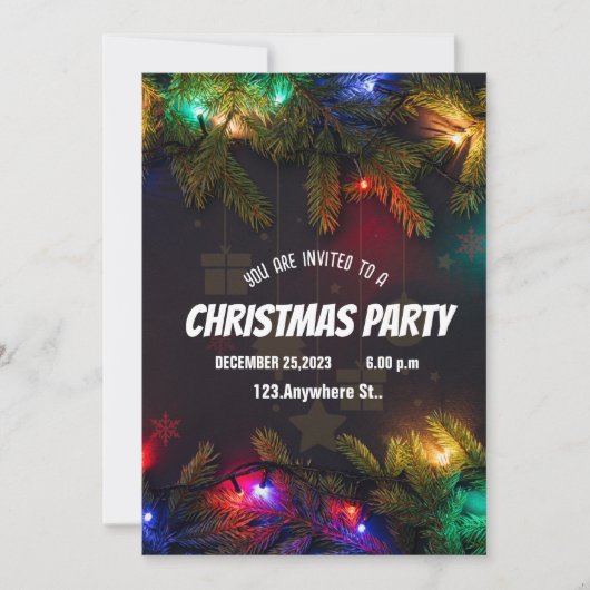 BLACK CHRISTMAS Uitnodiging (Voorkant)