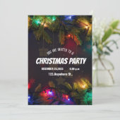 BLACK CHRISTMAS Uitnodiging (Staand voorkant)