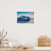 Black Chrome GTR On The Beach Poster (Keuken)