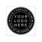 Black Circle Business Logo Custom Rubberstempel (Afrduk)