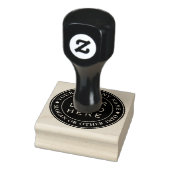 Black Circle Business Logo Custom Rubberstempel (Stempel)