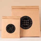 Black Circle Business Logo Custom Rubberstempel