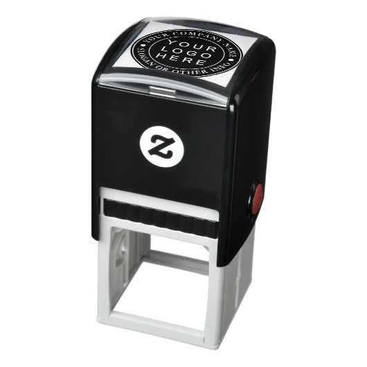 Black Circle Business Logo Custom Zelfinktende Stempel (Product)