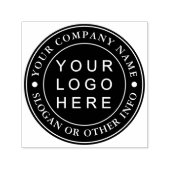 Black Circle Business Logo Custom Zelfinktende Stempel (Design)