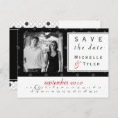 Black Circle De datum opslaan Kaart (Voorkant / Achterkant)