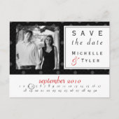 Black Circle De datum opslaan Kaart (Voorkant)