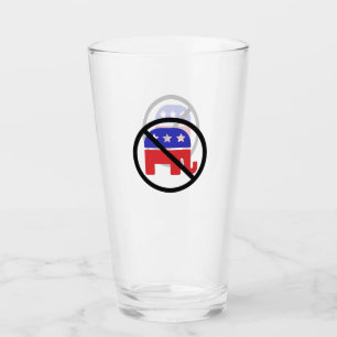 Black Circle Geen teken Anti-GOP politieke mening Glas