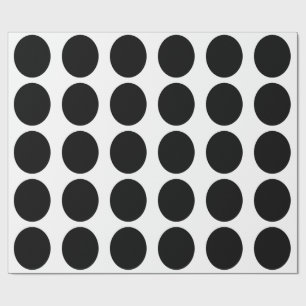 Black Circle Geometric Pattern Custom White 2023 Cadeaupapier