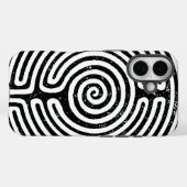 Black Circle Labyrint Fine Art Case-Mate iPhone Case (Achterkant (horizontaal))