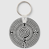 Black Circle Labyrint Fine Art Sleutelhanger (Achterkant)