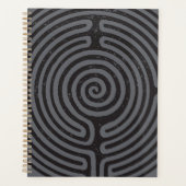Black Circle Labyrinth (Grijs) Planner (Voorkant)