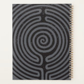 Black Circle Labyrinth (Grijs) Planner (Achterkant)