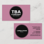 Black Circle Star - Cashmere Roos Visitekaartje (Voorkant / Achterkant)