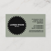 Black Circle Star - Dringend bericht Visitekaartje (Achterkant)