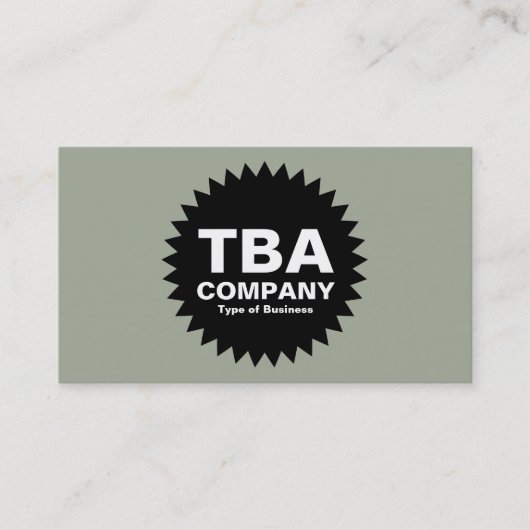 Black Circle Star - Dringend bericht Visitekaartje (Voorkant)