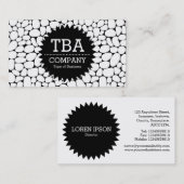 Black Circle Star v2 - Abstract 160417 Visitekaartje (Voorkant / Achterkant)