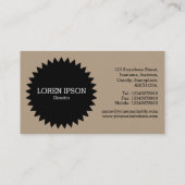 Black Circle Star v2 - Gemengde noten Visitekaartje (Achterkant)