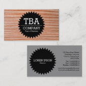 Black Circle Star v2 - Hout 01 Visitekaartje (Voorkant / Achterkant)