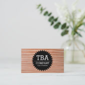 Black Circle Star v2 - Hout 01 Visitekaartje (Staand voorkant)