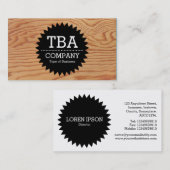 Black Circle Star v2 - Hout 02 Visitekaartje (Voorkant / Achterkant)