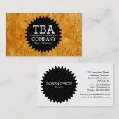 Black Circle Star v2 - Hout 03 Visitekaartje (Voorkant / Achterkant)