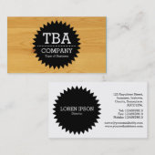 Black Circle Star v2 - Hout 04 Visitekaartje (Voorkant / Achterkant)