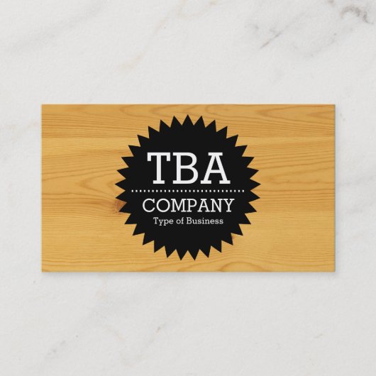 Black Circle Star v2 - Hout 04 Visitekaartje (Voorkant)