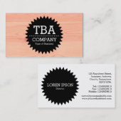 Black Circle Star v2 - Hout 05 Visitekaartje (Voorkant / Achterkant)