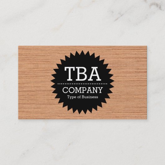 Black Circle Star v2 - Hout 06 Visitekaartje (Voorkant)