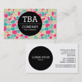 Black Circle v2 - Abstract 160417 - Kleuren Visitekaartje (Voorkant / Achterkant)