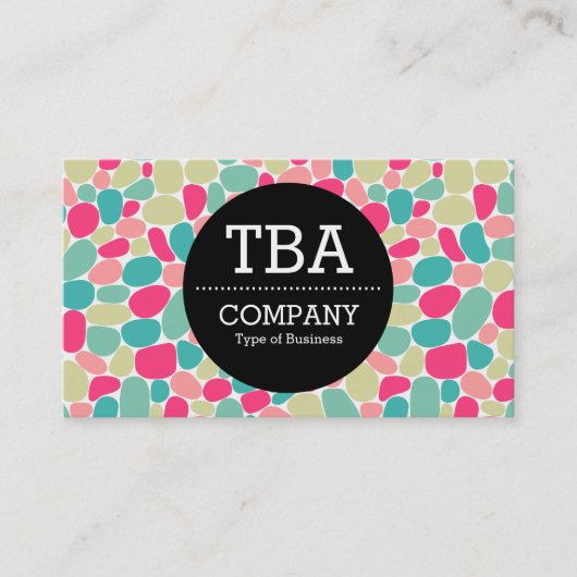 Black Circle v2 - Abstract 160417 - Kleuren Visitekaartje (Voorkant)