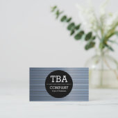 Black Circle v2 - Chrome buizen Visitekaartje (Staand voorkant)