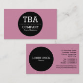 Black Circle v2 - Stusty Roos Visitekaartje (Voorkant / Achterkant)