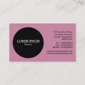 Black Circle v2 - Stusty Roos Visitekaartje (Achterkant)