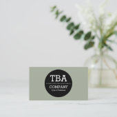 Black Circle v2 - Warm Grey Visitekaartje (Staand voorkant)