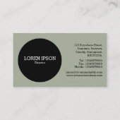 Black Circle v2 - Warm Grey Visitekaartje (Achterkant)