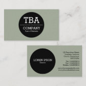 Black Circle v2 - Warm Grey Visitekaartje (Voorkant / Achterkant)