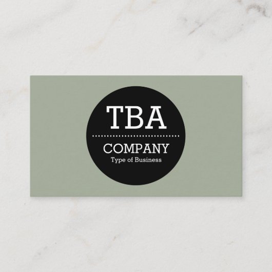 Black Circle v2 - Warm Grey Visitekaartje (Voorkant)